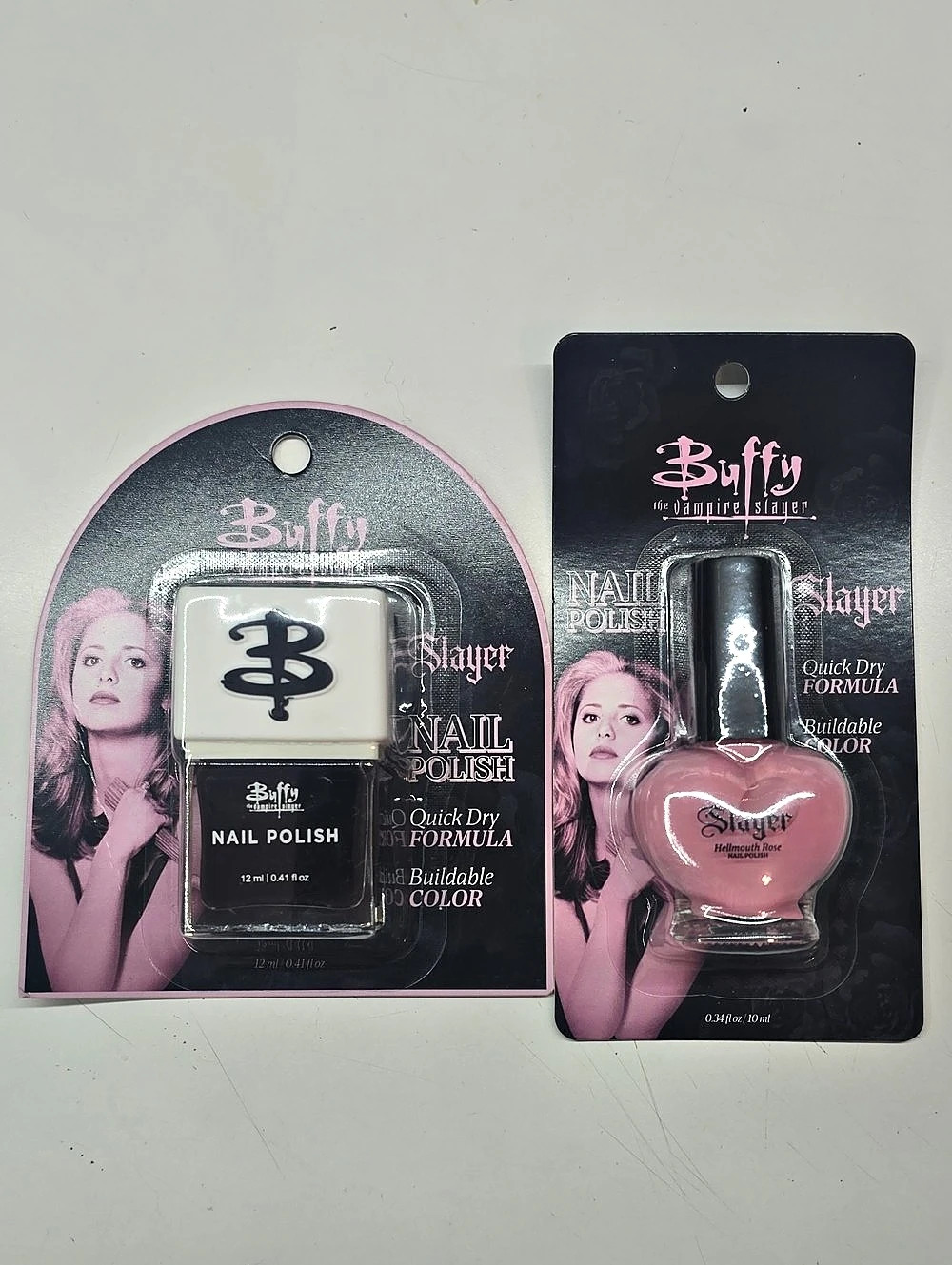Buffy the Vampire Slayer Quick Dry Nail Polish Set Pink & Black